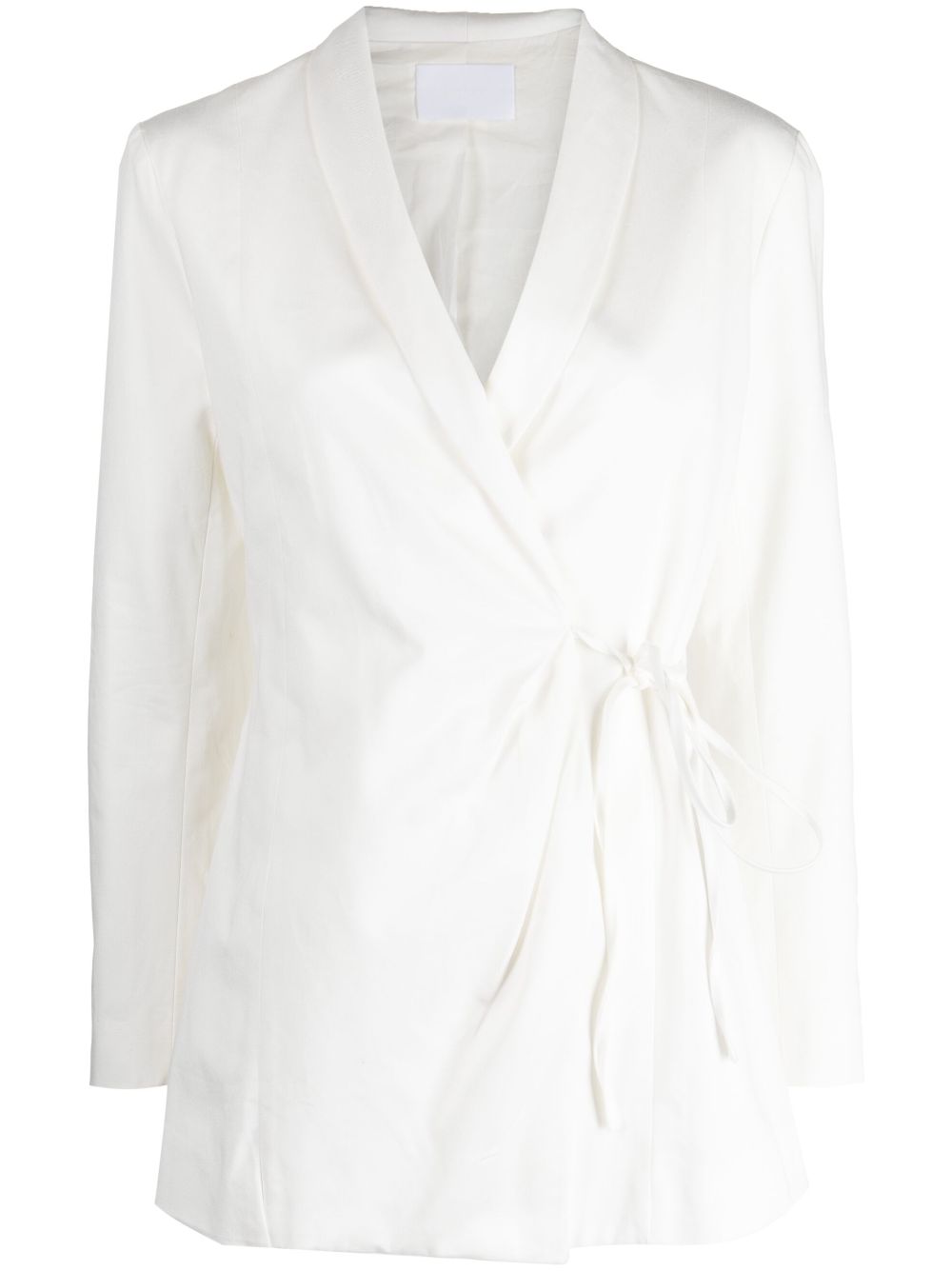 Merlette Vanda tied-waist wrap jacket - White von Merlette