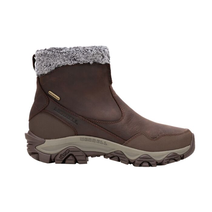 Merrell Coldpack 3 Thermo Mid Zip WP Winterstiefel für Damen braun von Merrell