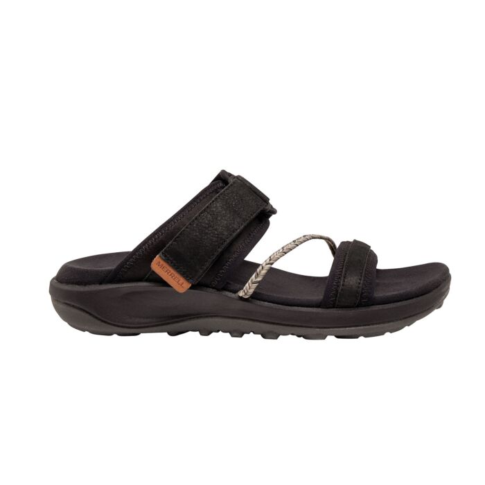 Merrell Terran 4 Slide aus Glattleder mit Textil schwarz von Merrell