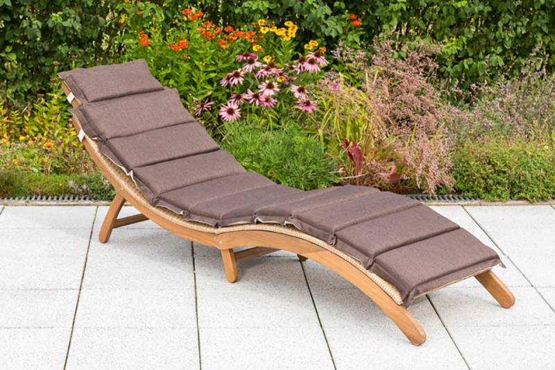 MERXX Gartenliege »Capri«, Akazie/Polyrattan, klappbar, natur, inkl. Kissen von Merxx