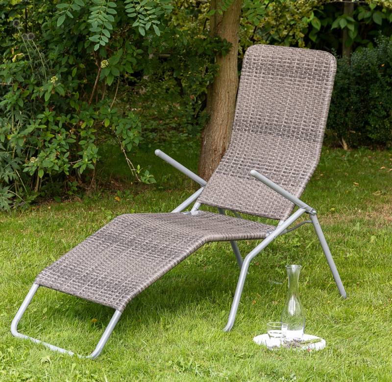 MERXX Gartenliege »Syrakus XL«, Stahl/Polyrattan, klappbar von Merxx