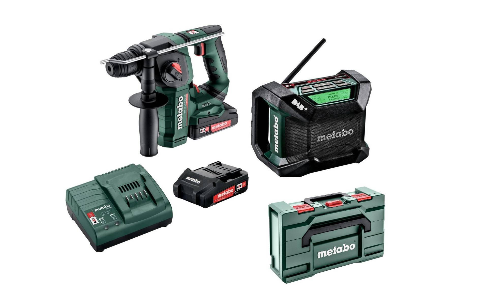 metabo Akku-Bohrhammer »Metabo Akku-Bohrhammer BH 18 LTX BL«, Mit zweitem Akku/Ladegerät/im Koffer