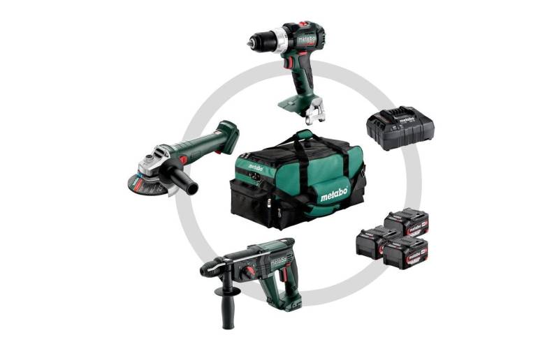 metabo Akku-Schlagbohrmaschine »Combo Set 3.1, SB 18 LT BL + W 18 L 9-125 + KH 18 LTX 24« von Metabo