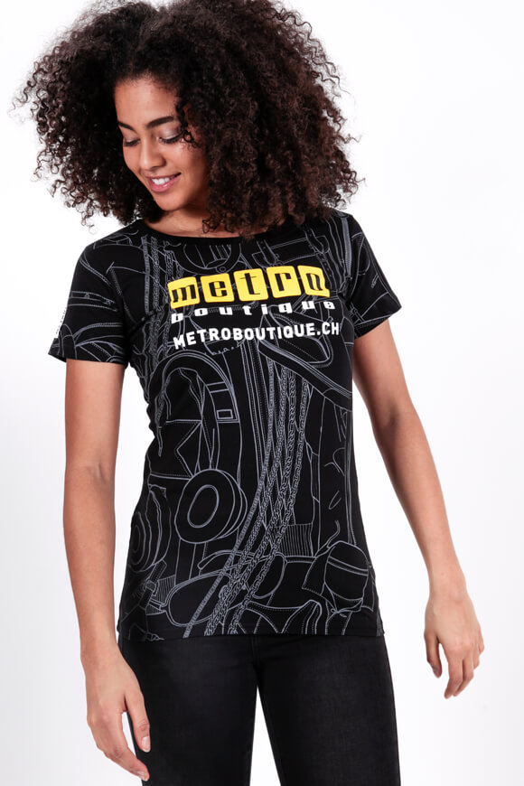 Metro Boutique Collection T-Shirt | Schwarz | Damen  | S von Metro Boutique Collection