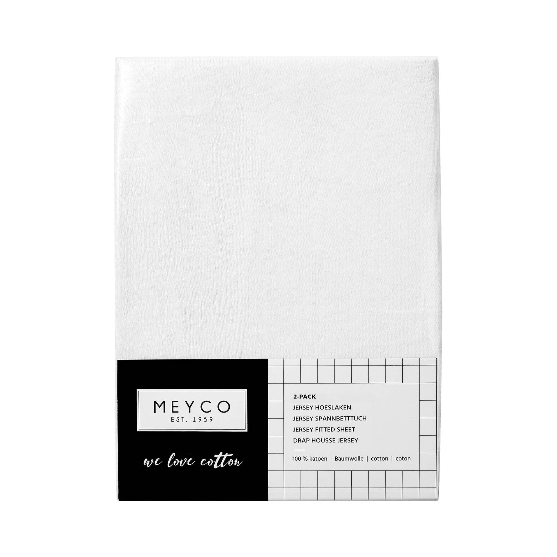 2er-Pack Jersey-Spannbetttücher 50x90 cm von Meyco Baby