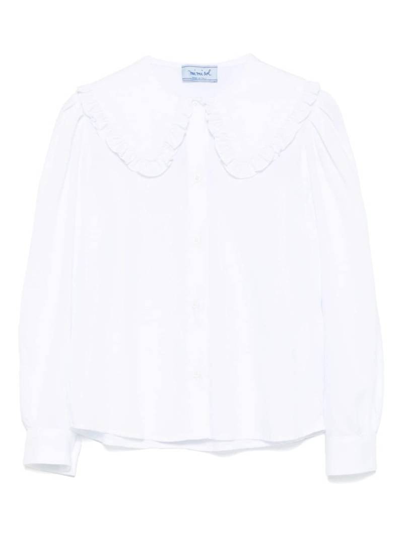 Mi Mi Sol Peter Pan-collar shirt - White von Mi Mi Sol