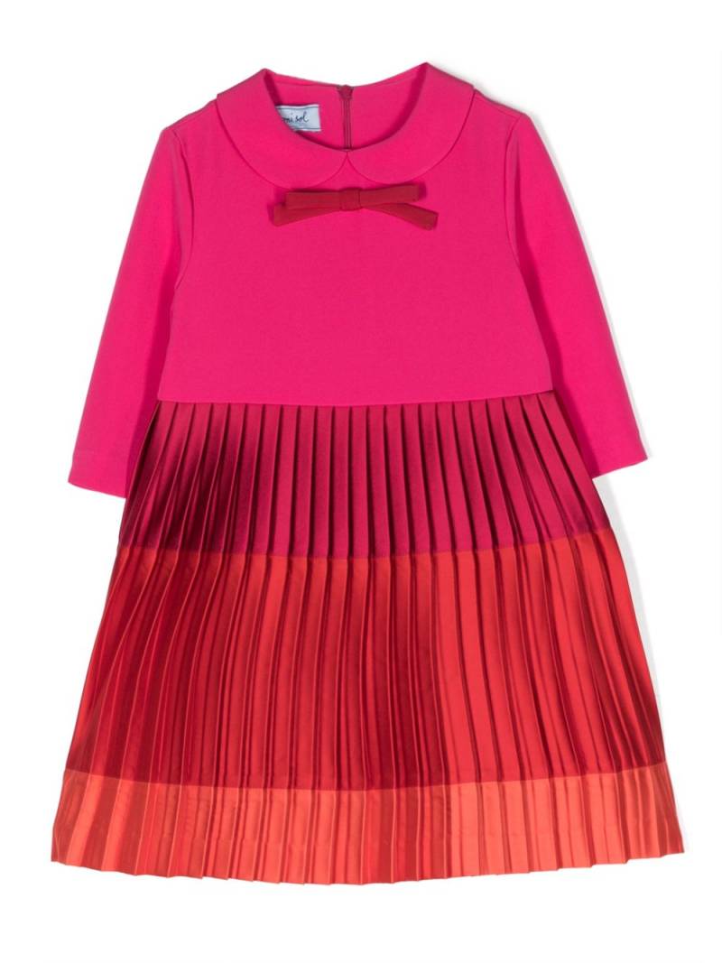 Mi Mi Sol bow-detail pleated dress - Pink von Mi Mi Sol