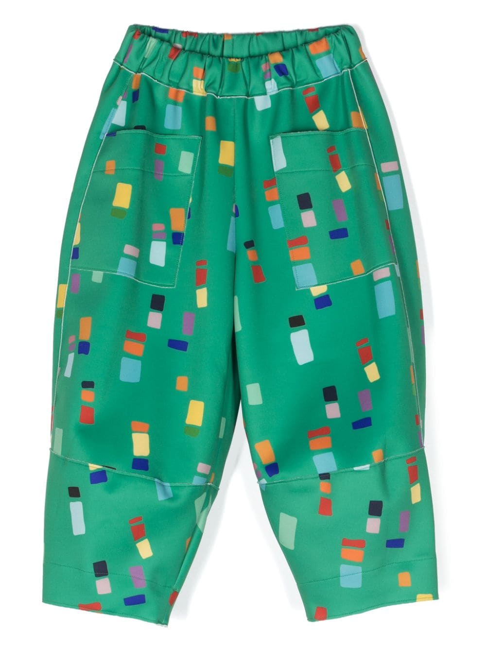 Mi Mi Sol elasticated-waistband graphic-print trousers - Green von Mi Mi Sol