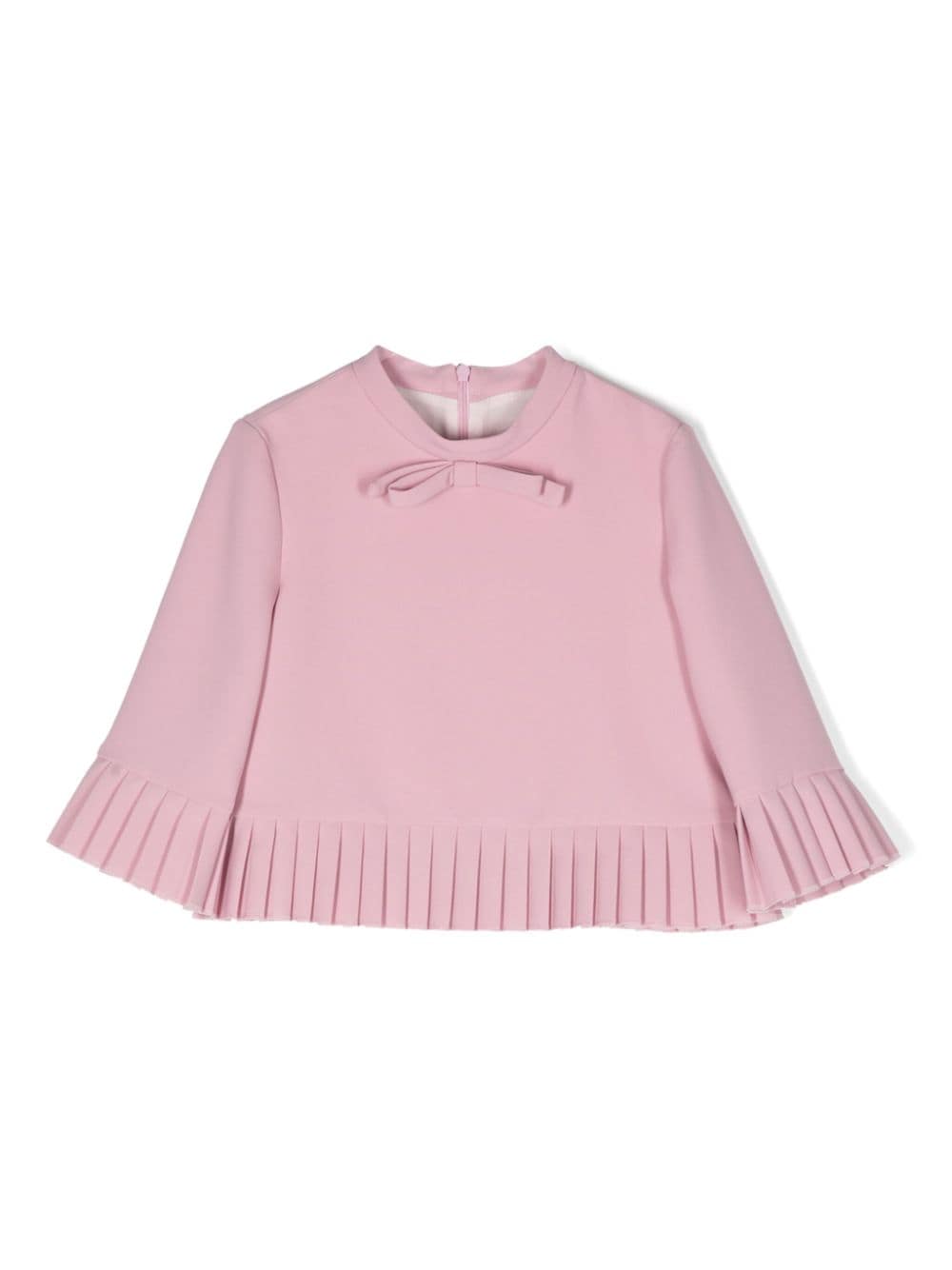 Mi Mi Sol pleated-edge cotton blouse - Pink von Mi Mi Sol