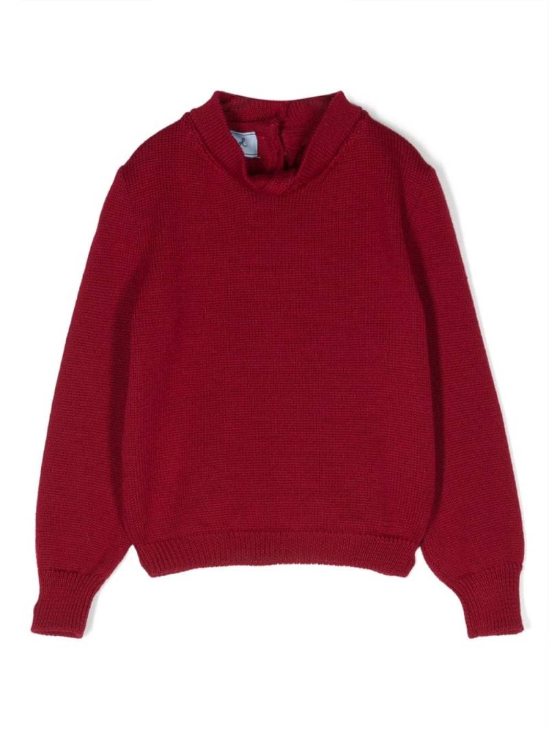 Mi Mi Sol round-neck wool-blend jumper - Red von Mi Mi Sol