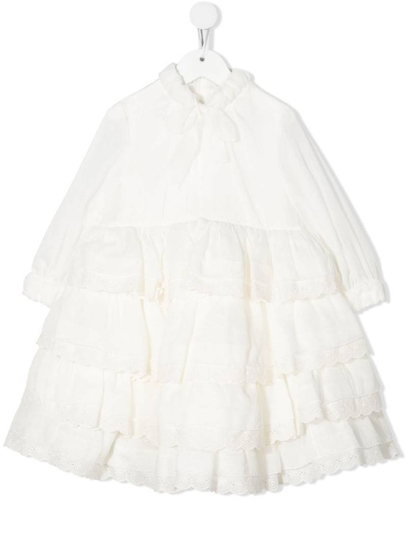 Mi Mi Sol ruffled-design mini dress - White von Mi Mi Sol