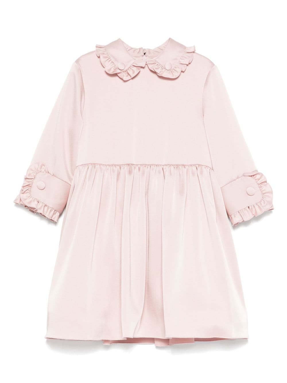 Mi Mi Sol satin-crepe ruffled dress - Pink von Mi Mi Sol