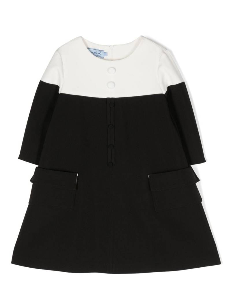 Mi Mi Sol two-tone buttoned A-line dress - Black von Mi Mi Sol