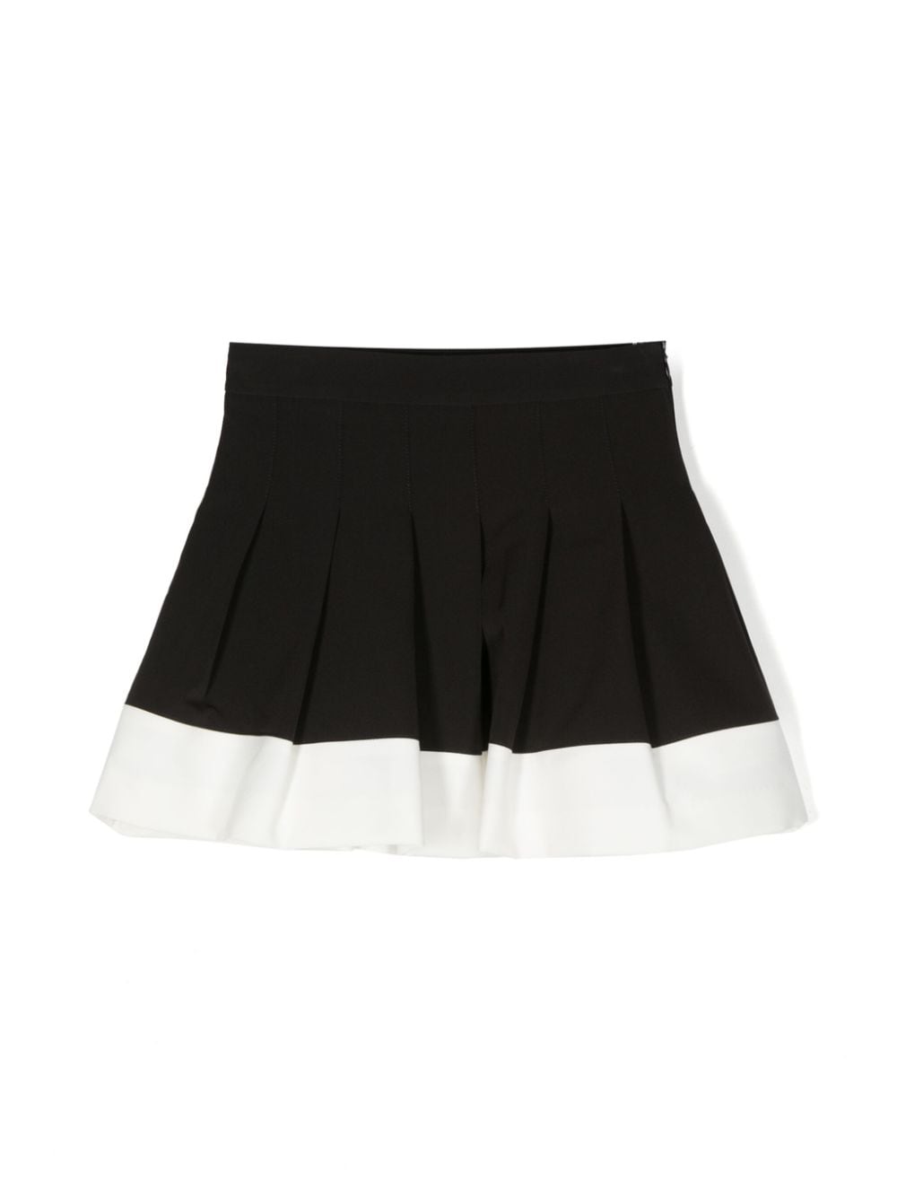 Mi Mi Sol two-tone ruffled miniskirt - Black von Mi Mi Sol