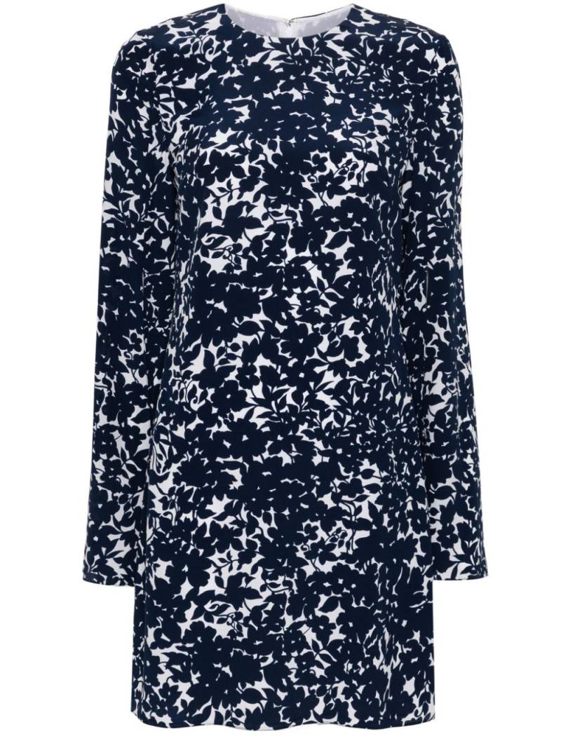 Michael Kors Collection floral-appliqué silk dress - Blue von Michael Kors Collection