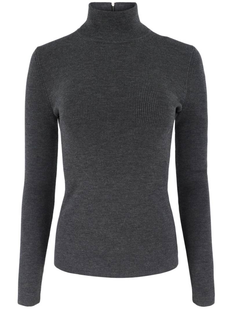 Michael Kors Collection rear-zipper turtleneck - Grey von Michael Kors Collection