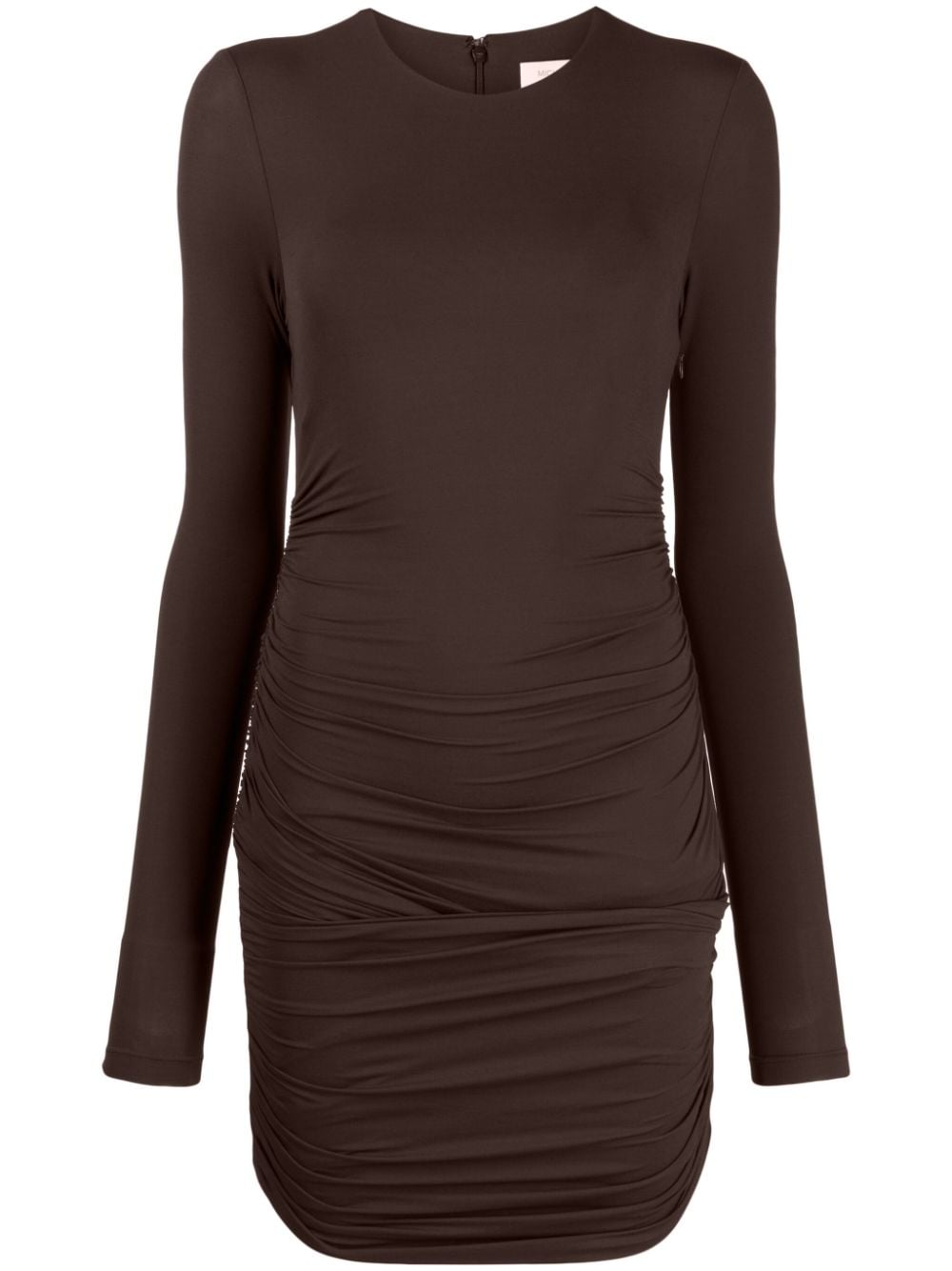 Michael Kors Collection ruched long-sleeve minidress - Brown von Michael Kors Collection