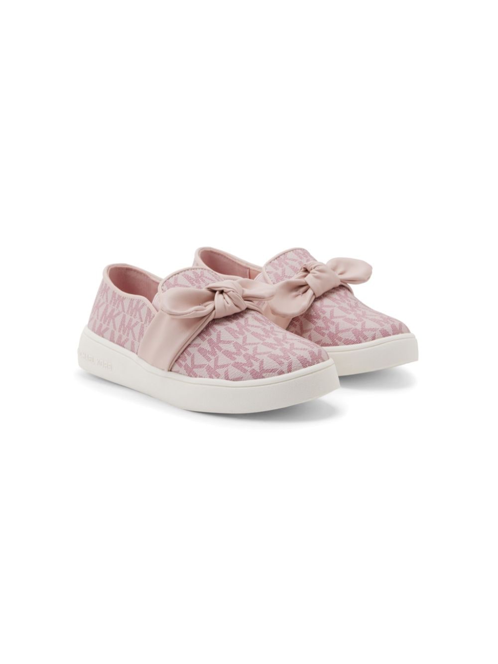 Michael Kors Kids bow-detail monogram-print sneakers - Pink von Michael Kors Kids