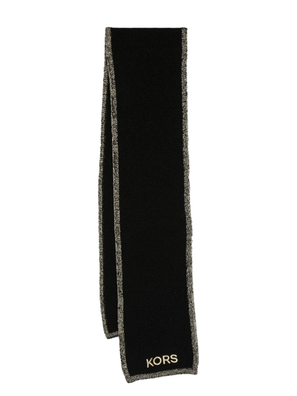 Michael Kors Kids embroidered-logo knit scarf - Black von Michael Kors Kids