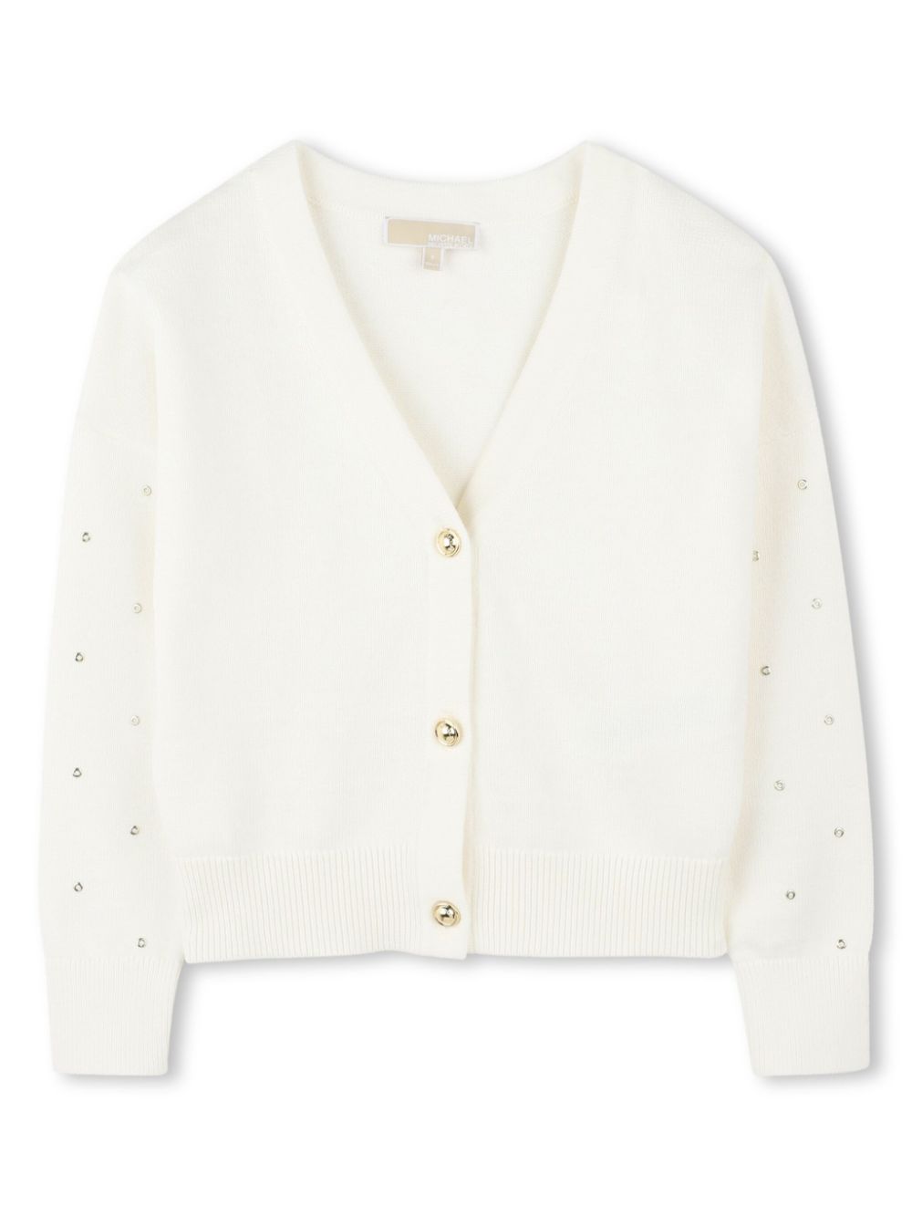 Michael Kors Kids eyelet-detail buttoned cardigan - White von Michael Kors Kids