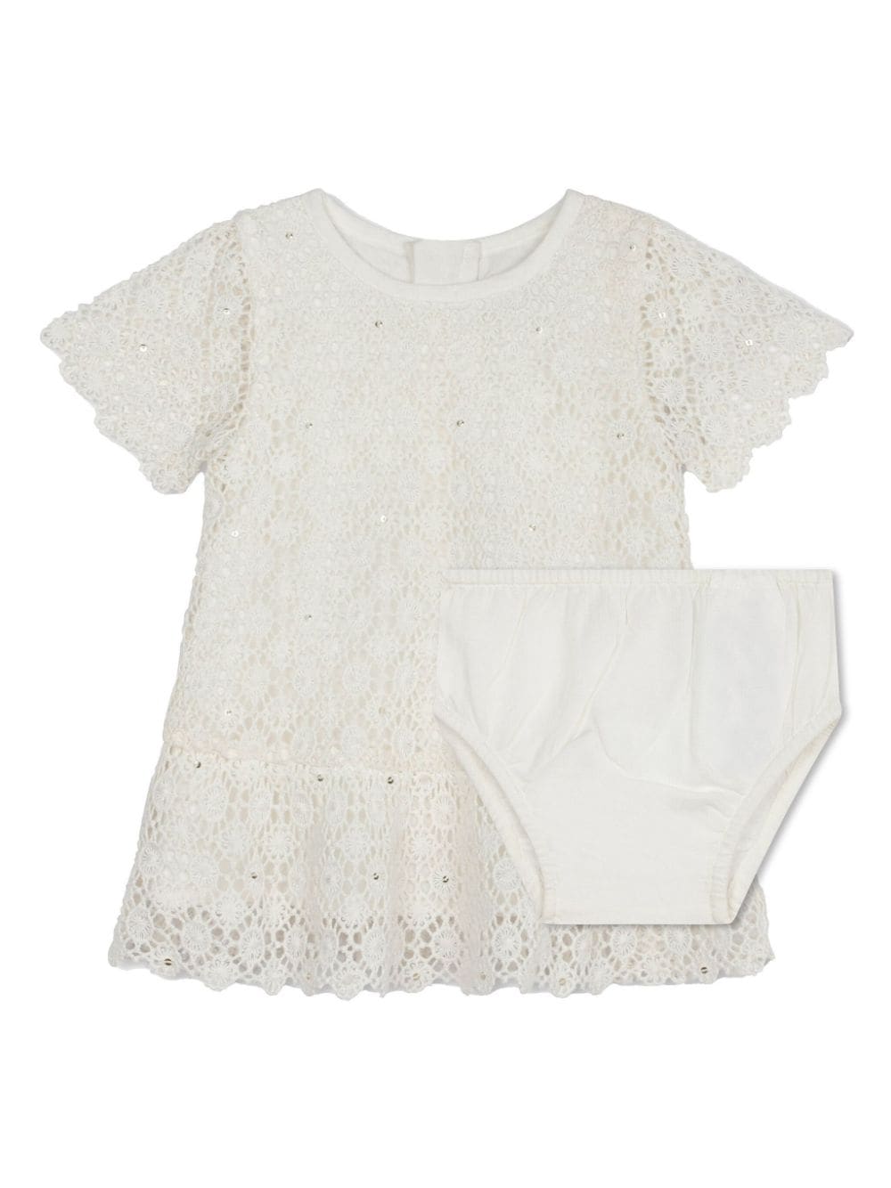 Michael Kors Kids floral-lace cotton dress - White von Michael Kors Kids