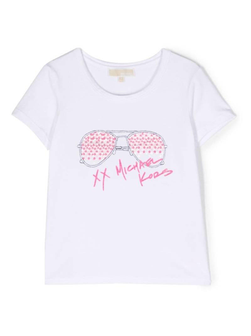 Michael Kors Kids graphic logo-print T-shirt - White von Michael Kors Kids