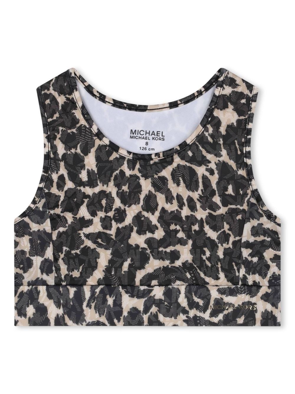 Michael Kors Kids leopard-print cropped tank top - Black von Michael Kors Kids