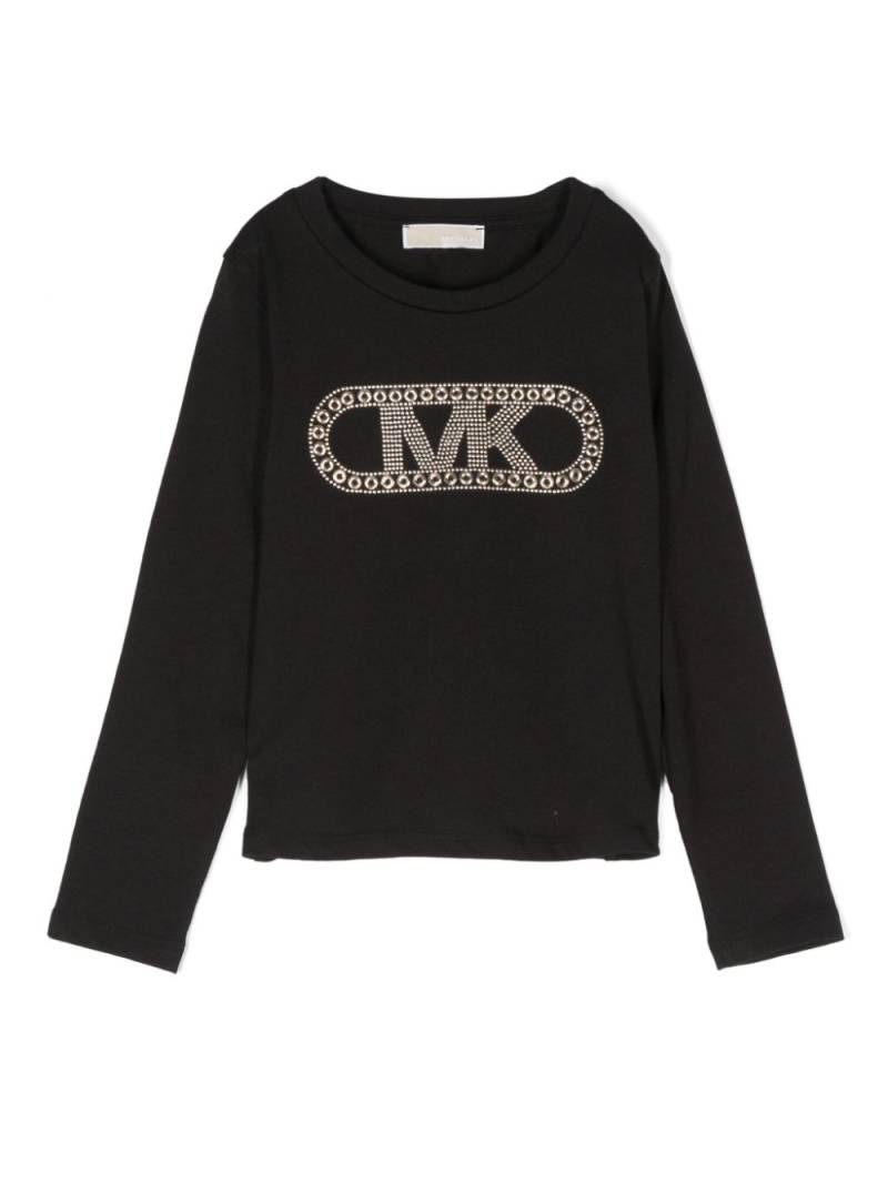 Michael Kors Kids logo-appliqué T-shirt - Black von Michael Kors Kids