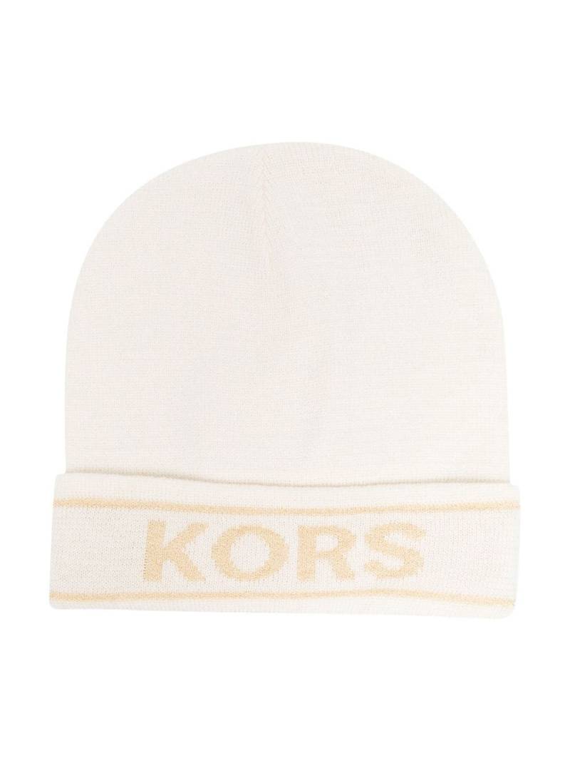 Michael Kors Kids logo fine knit beanie - Neutrals von Michael Kors Kids