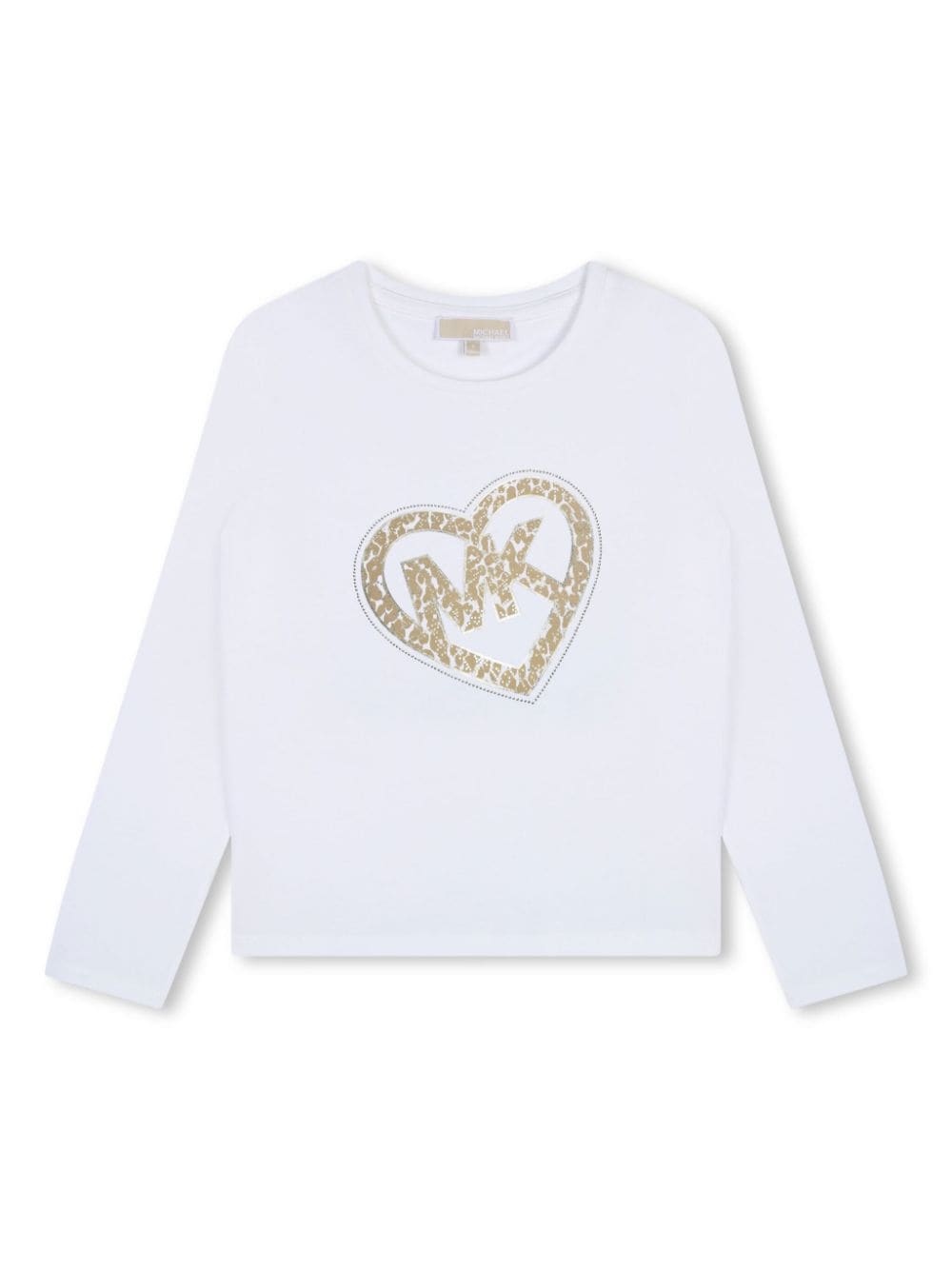 Michael Kors Kids logo-heart crew-neck T-shirt - White von Michael Kors Kids