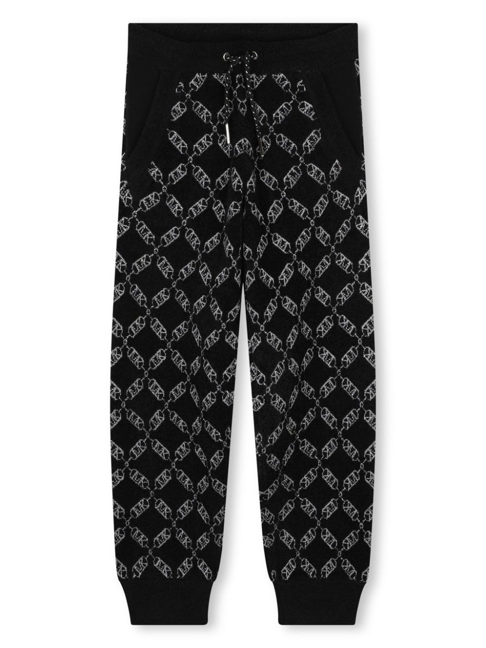 Michael Kors Kids logo-jacquard knitted trousers - Black von Michael Kors Kids