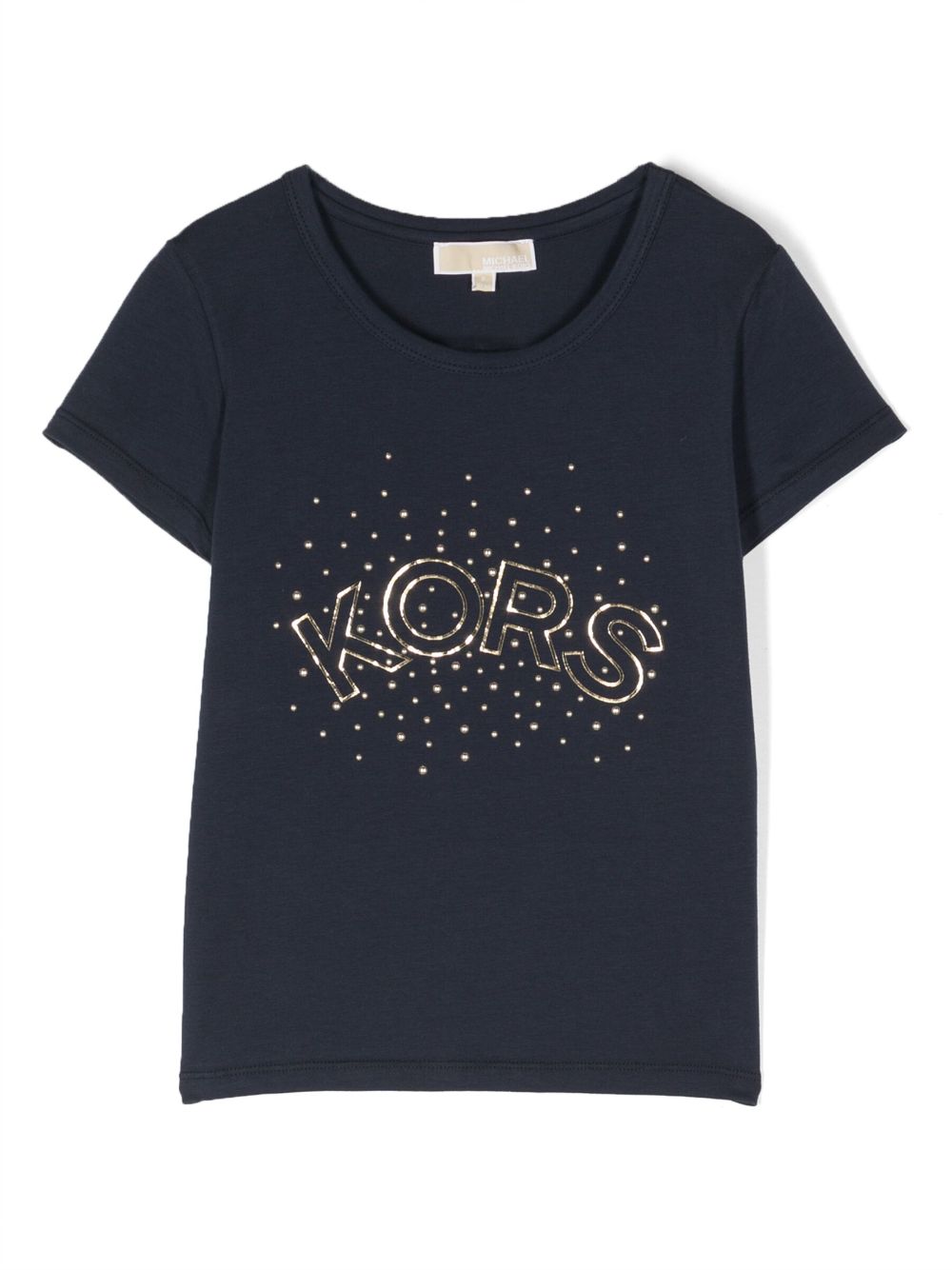 Michael Kors Kids logo-lettering embellished T-shirt - Blue von Michael Kors Kids