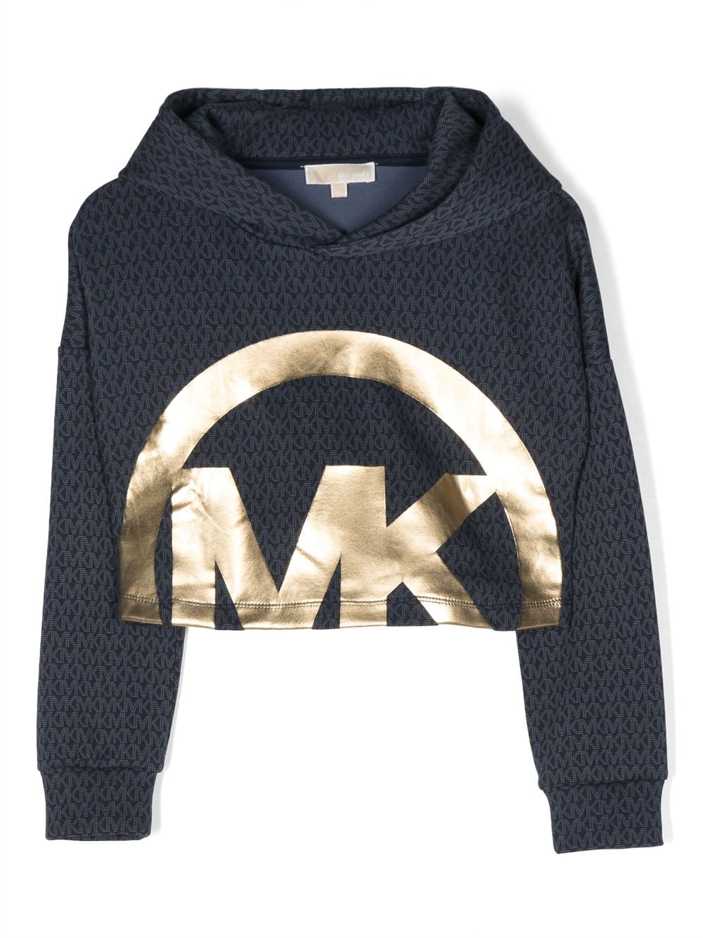 Michael Kors Kids logo-print long-sleeved hoodie - Blue von Michael Kors Kids