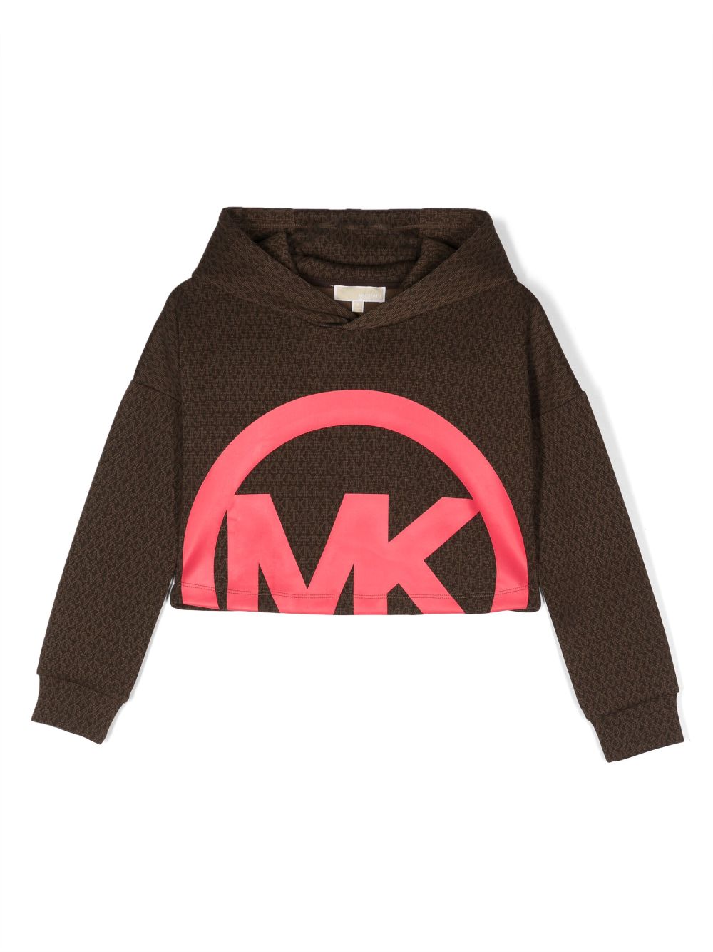 Michael Kors Kids logo-print long-sleeved hoodie - Brown von Michael Kors Kids