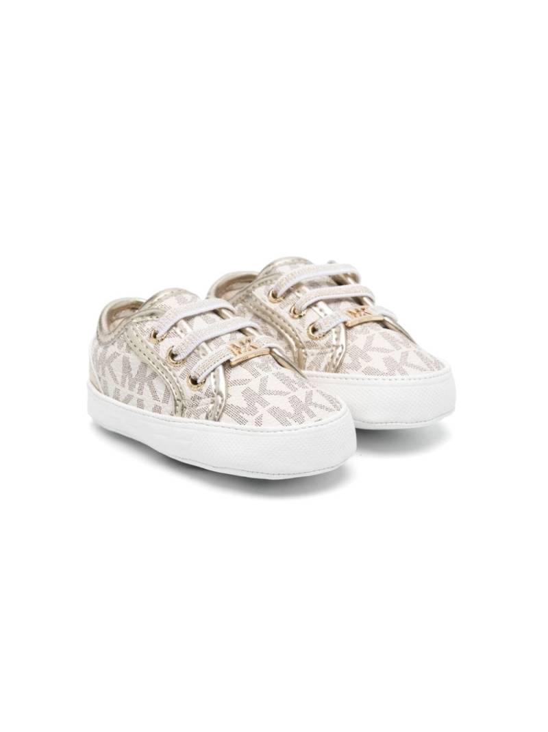 Michael Kors Kids logo-print sneakers - Neutrals von Michael Kors Kids