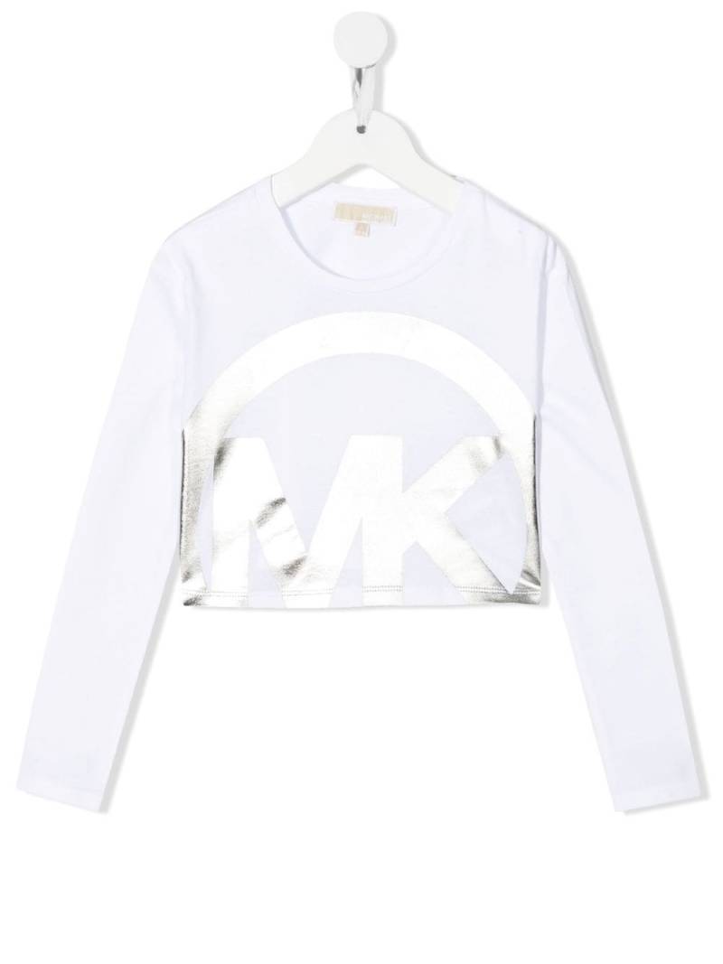 Michael Kors Kids long-sleeve cropped T-shirt - White von Michael Kors Kids