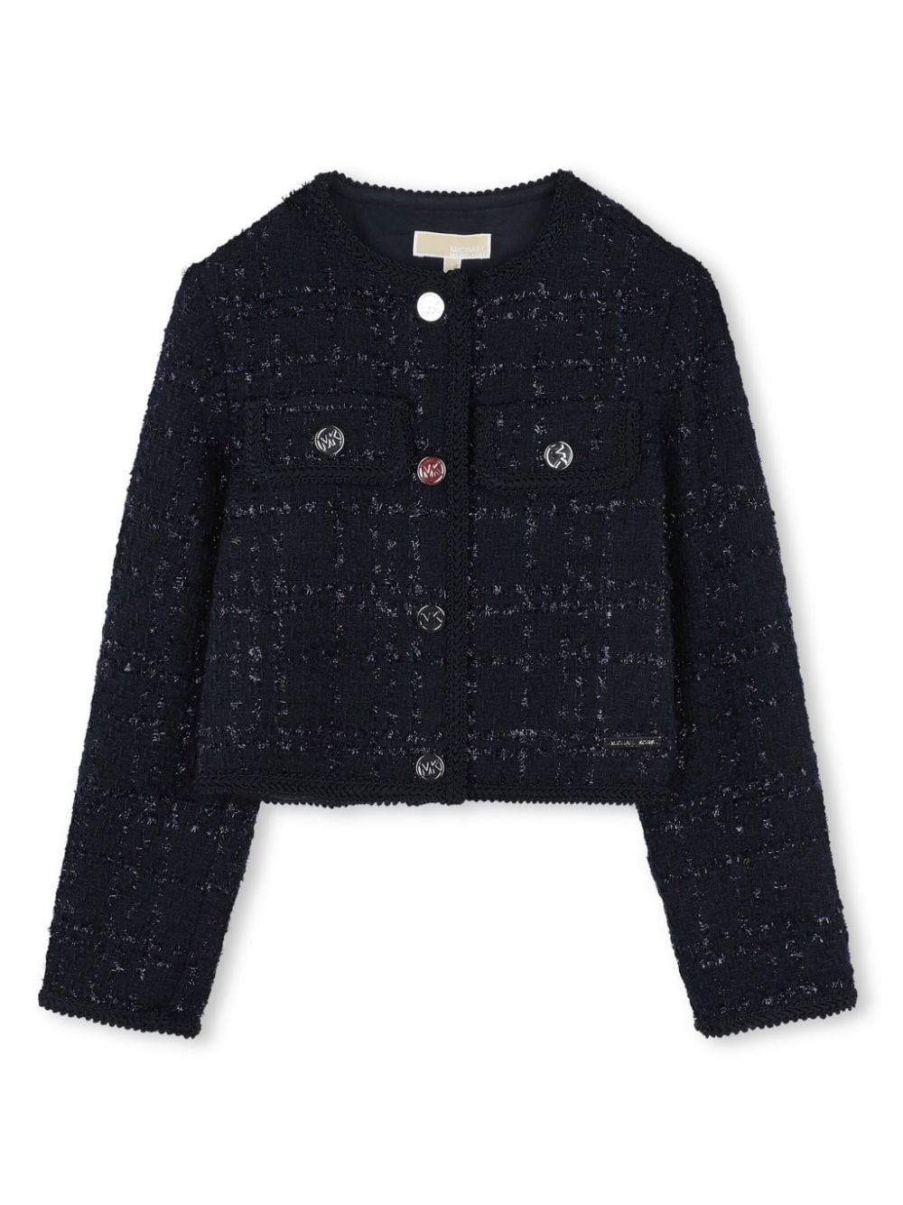 Michael Kors Kids lurex-detail tweed jacket - Blue von Michael Kors Kids