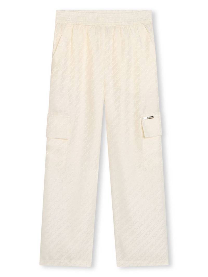 Michael Kors Kids monogram-pattern satin track pants - Neutrals von Michael Kors Kids