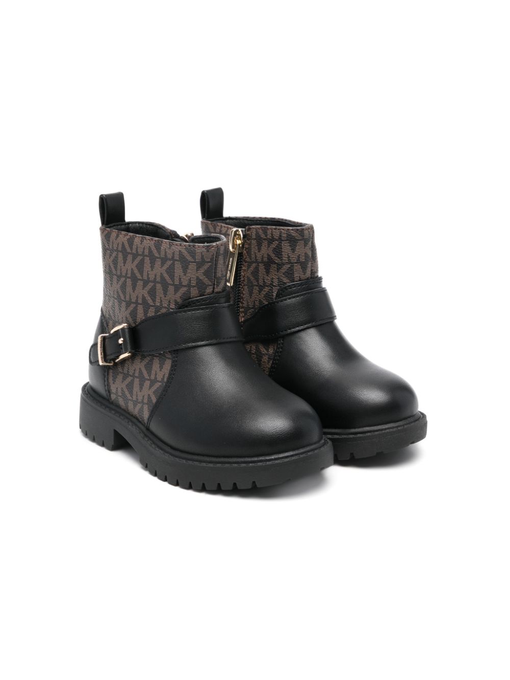 Michael Kors Kids monogram-print ankle boots - Black von Michael Kors Kids