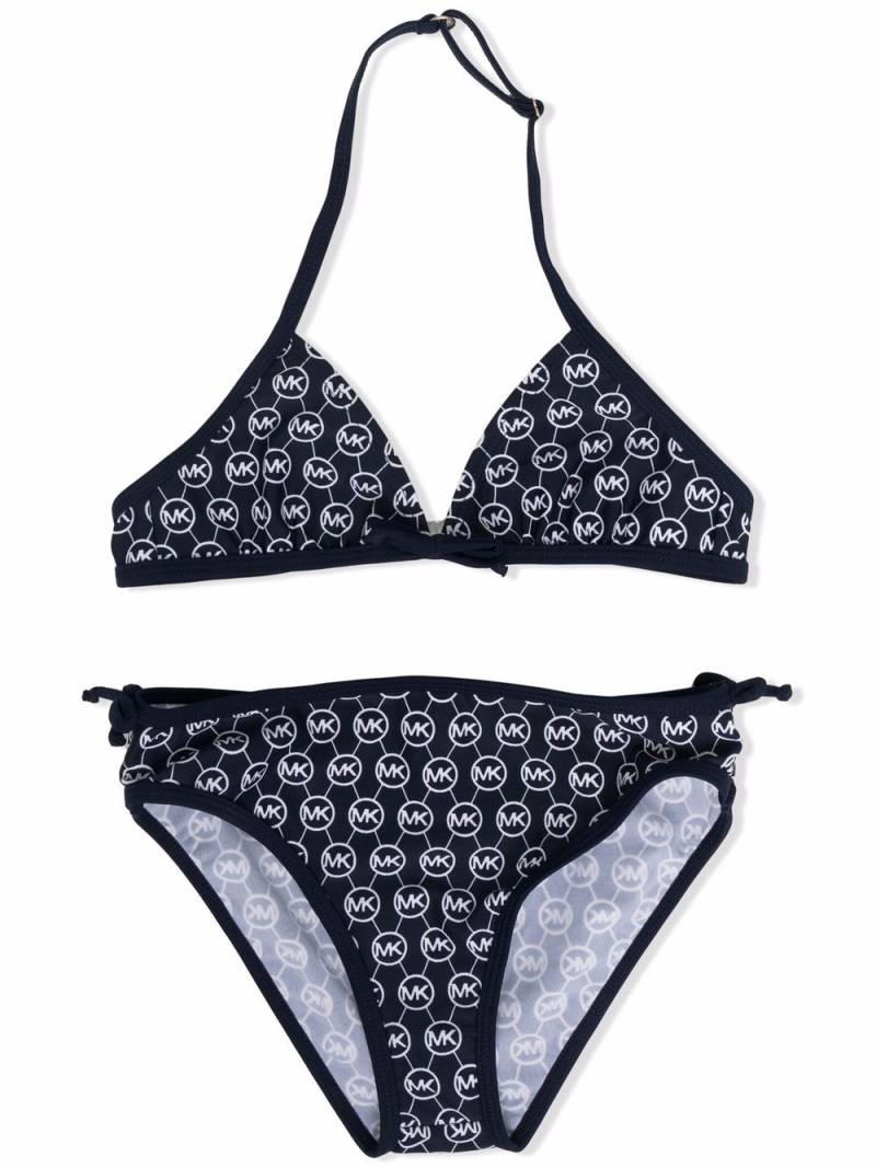 Michael Kors Kids monogram-print bikini - Blue von Michael Kors Kids