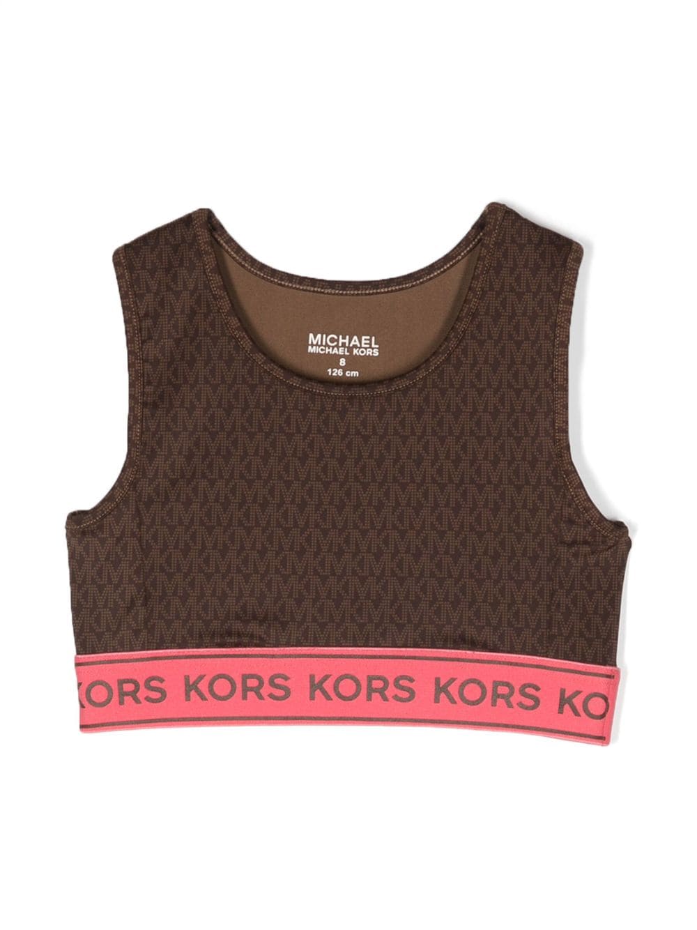 Michael Kors Kids monogram-print cropped top - Brown von Michael Kors Kids