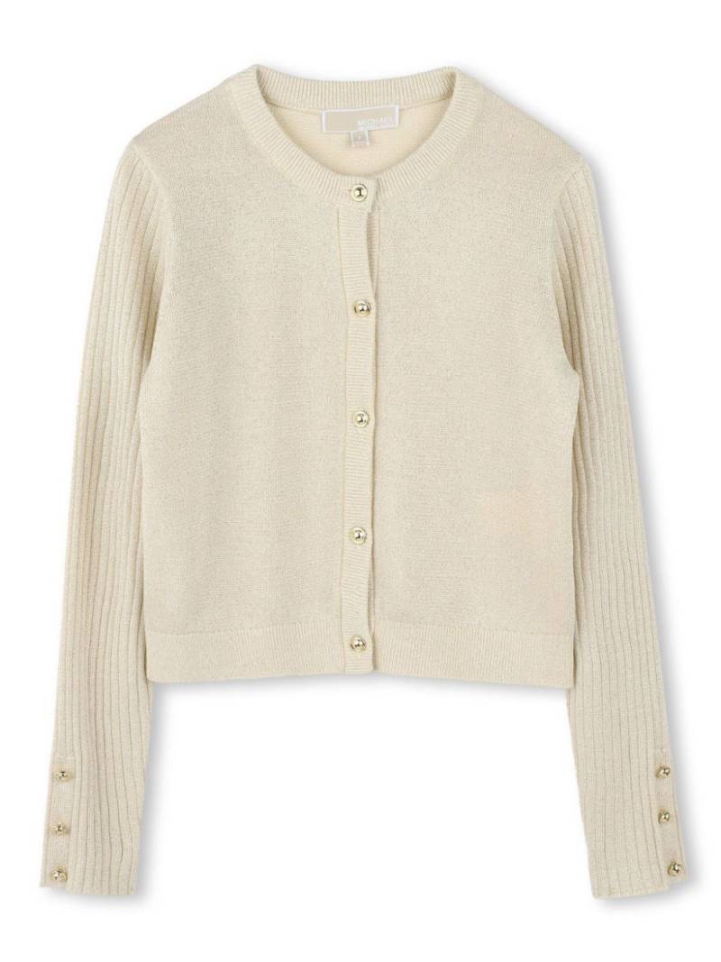 Michael Kors Kids round-neck cardigan - Neutrals von Michael Kors Kids