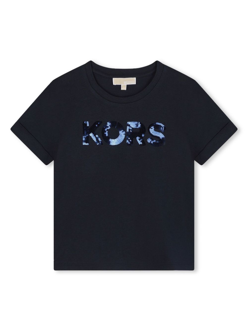Michael Kors Kids sequinned-logo cotton T-shirt - Blue von Michael Kors Kids