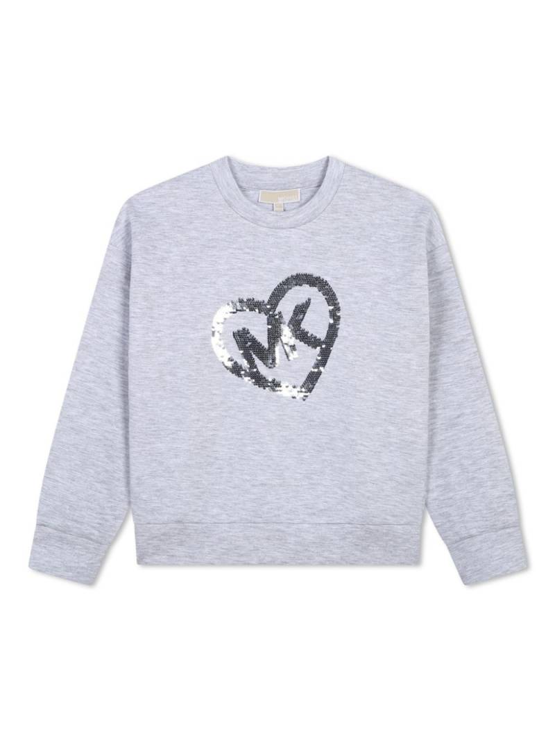 Michael Kors Kids sequinned-logo crew-neck sweatshirt - Grey von Michael Kors Kids