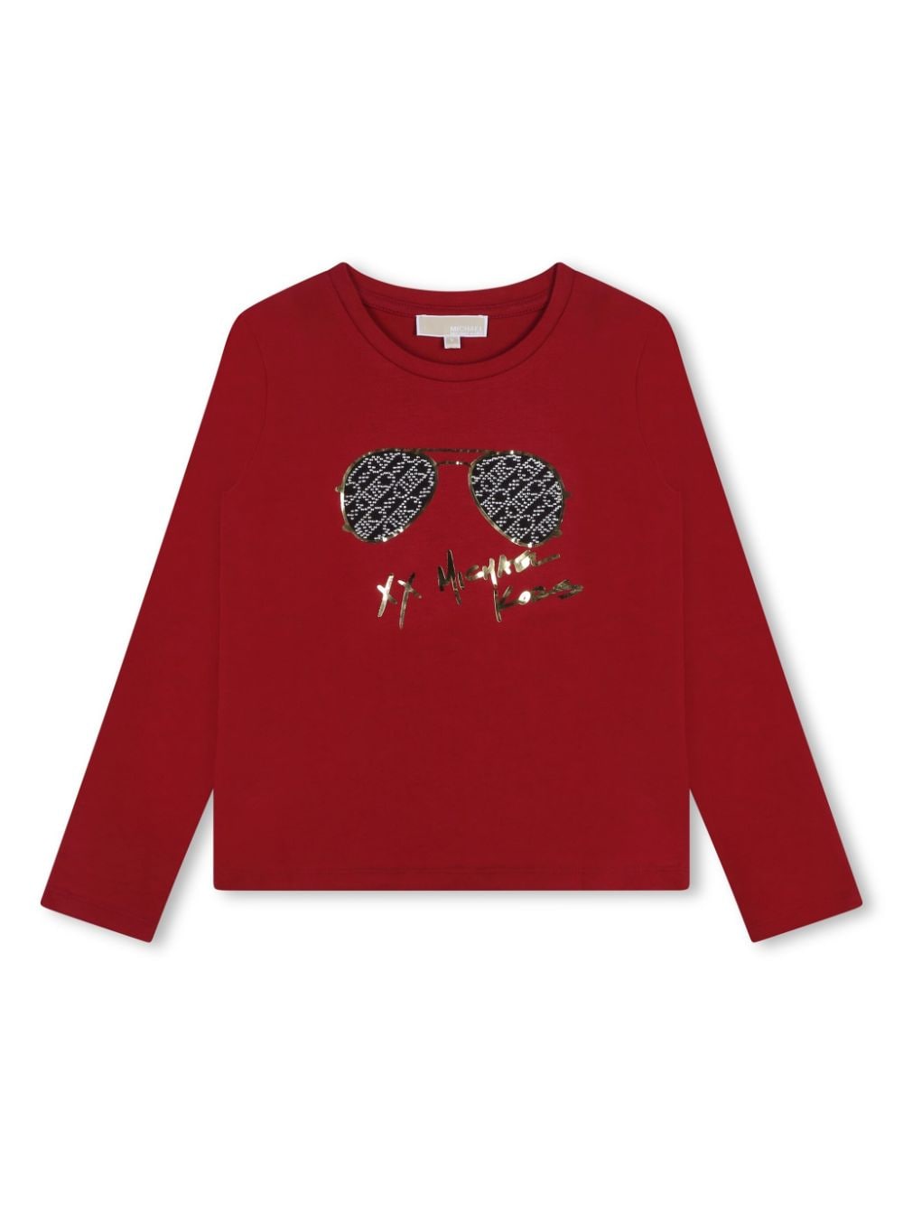 Michael Kors Kids sunglasses-print cotton T-shirt - Red von Michael Kors Kids