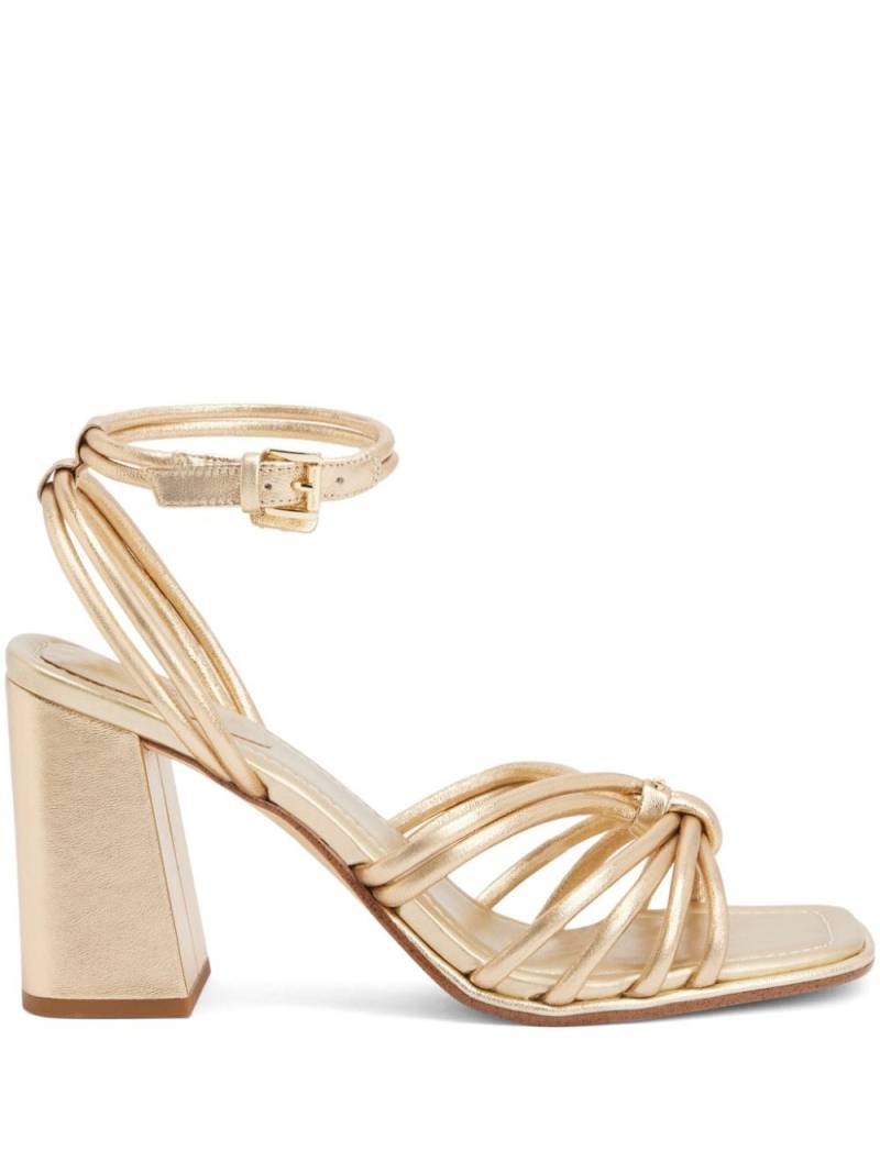 Michael Kors 90mm Astra metallic-leather sandals - Gold von Michael Kors