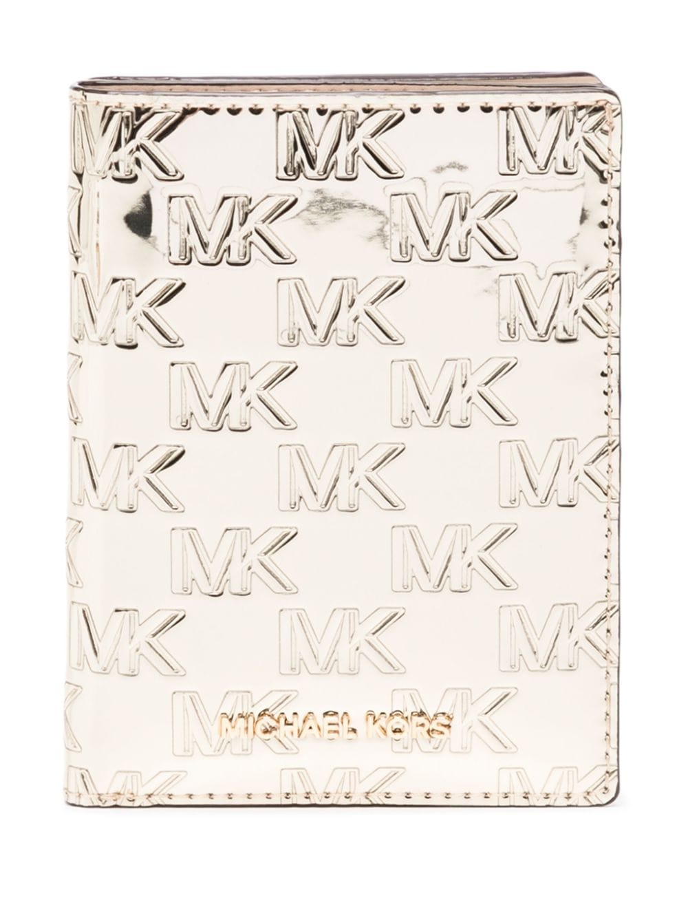 Michael Kors Bedfors debossed-monogram passport wallet - Gold von Michael Kors