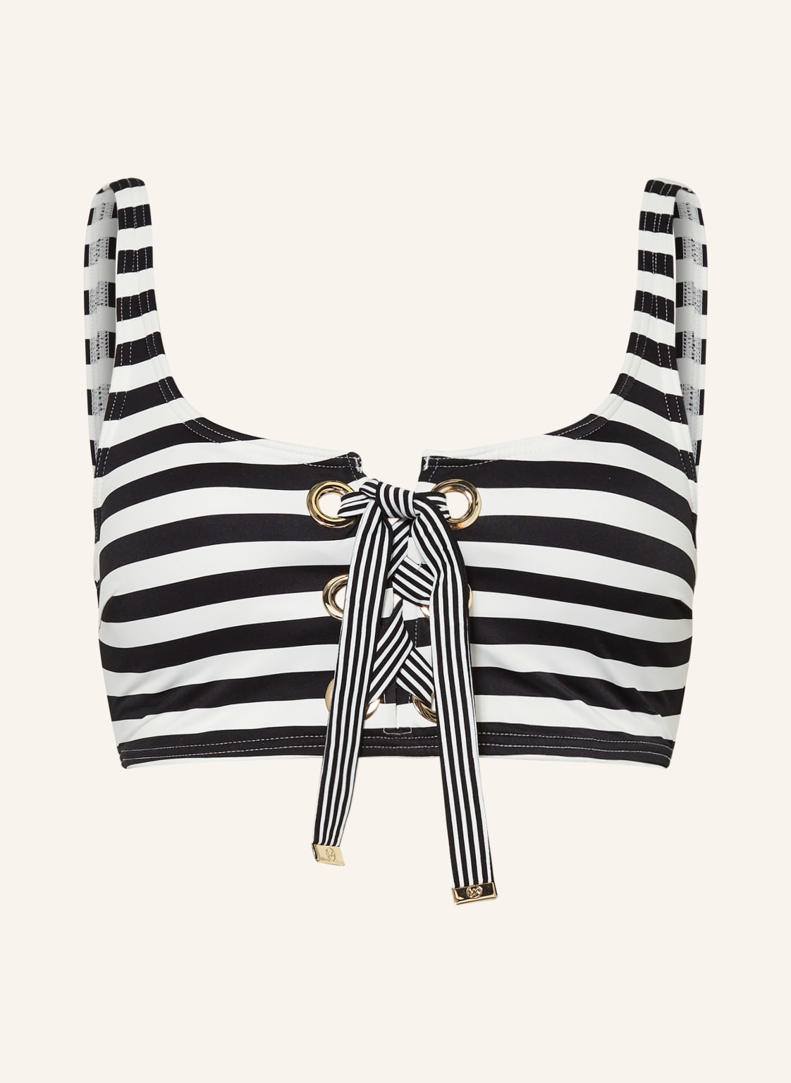 Michael Kors Bustier-Bikini-Top Mixed Striped schwarz von Michael Kors