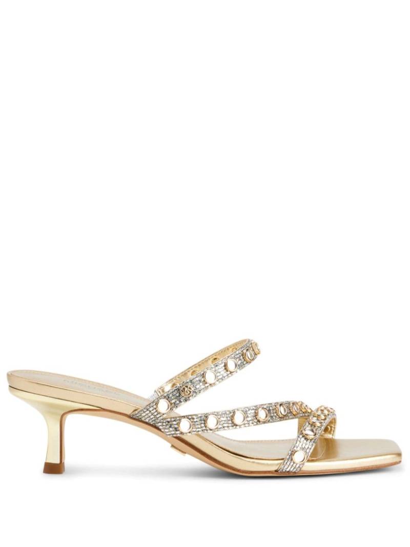 Michael Kors Celia embellished glitter-chain sandals - Gold von Michael Kors