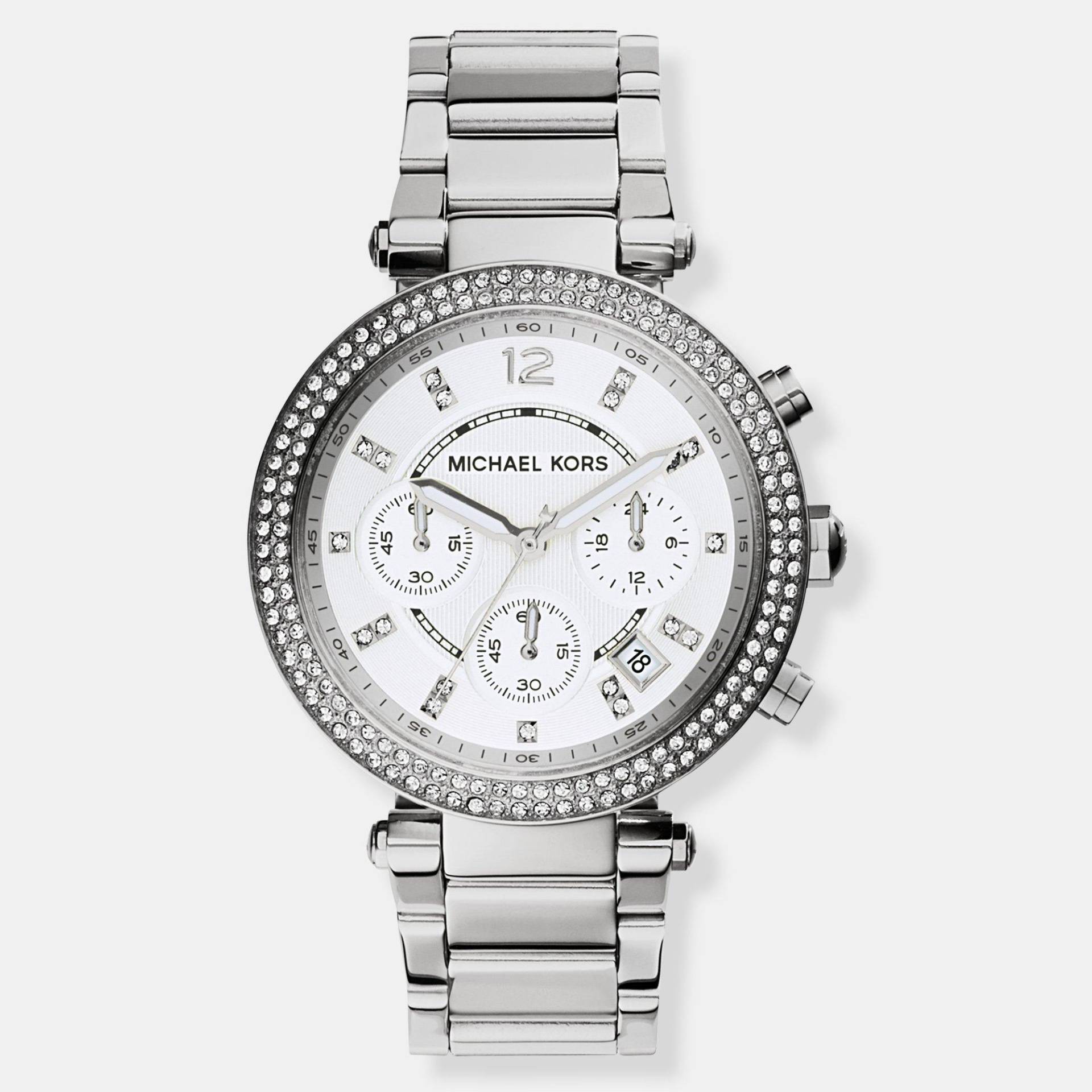 Chronograph Uhr Damen Silberfarben 39mm von MICHAEL KORS